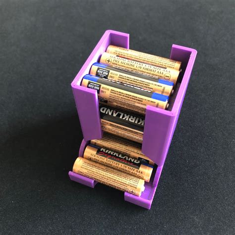 Aa Aaa Battery Dispenser 3d Printed Battery Organizer Etsy