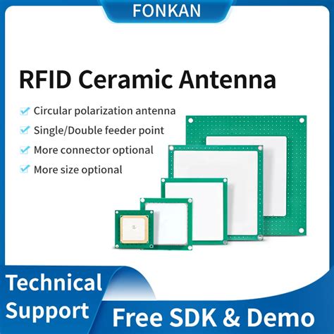 Fonkan Uhf Rfid Circular Ceramic Antenna Use For Access Control Uhf