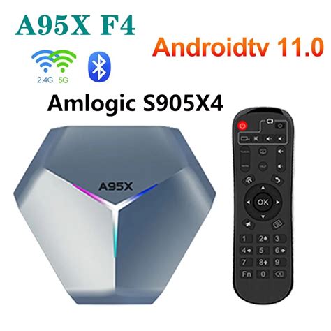 4K TV Box A95X F4 RGB Android 11 Smart TV Box Amlogic S905X4 2GB 16GB