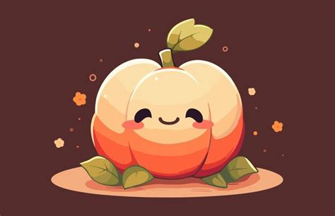 Premium Vector Autumn Cute Pumpkin Illustration Colorful Cute Pumpkin