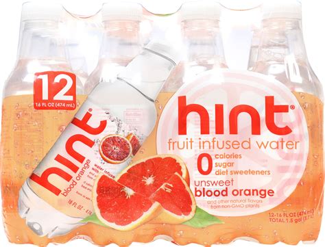 Hint Water Blood Orange Pack Of 12 16 Ounce Bottles Pure Water