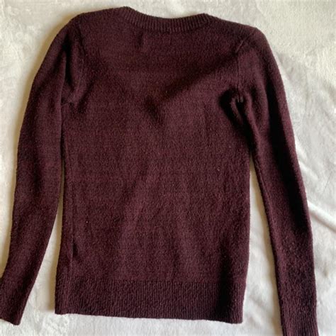 Abercrombie Fitch Women S Burgundy Jumper Depop