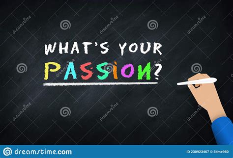 What`s Your Passion Question Hand Written On Chalkboard Colorful Text