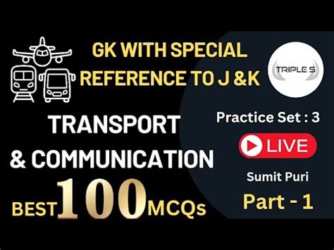 Transport And Communication Best 100 MCQs Part 1 GK With Special Ref