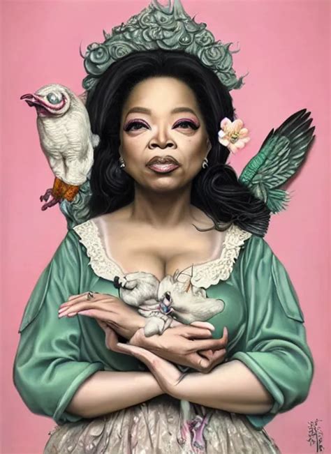 Pop Surrealism Lowbrow Art Realistic Cute Oprah Stable Diffusion