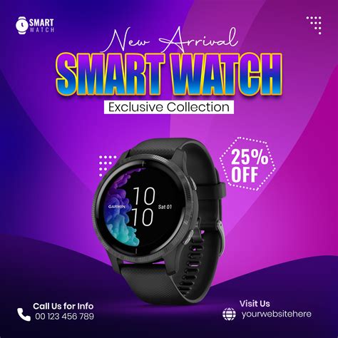 Smart watch social media post design :: Behance