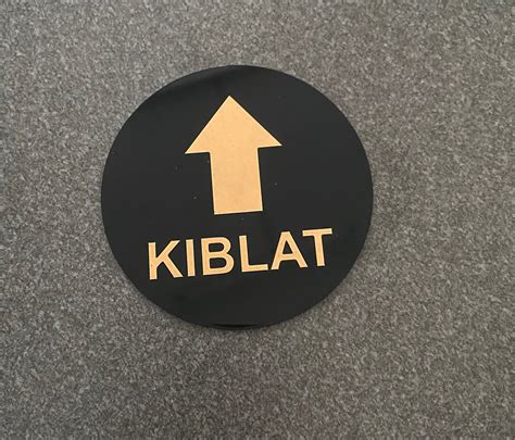 Sign Akrilik Arah KIBLAT Penunjuk Arah Kiblat Sholat Petunjuk