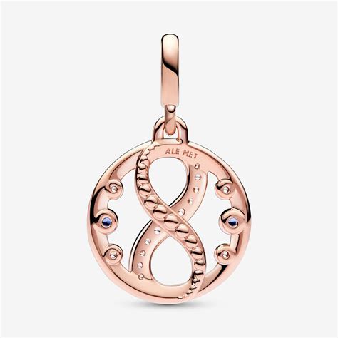 Pandora Me Infinity Symbol Medallion Charm Rose Gold Plated Pandora Th