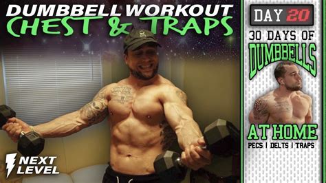 Dumbbell Chest Trap Workout At Home 30 Days To Build Pecs Delts