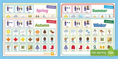 Twinkl Symbols Seasons Aac Mat Complete Pack Twinkl