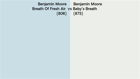 Benjamin Moore Breath Of Fresh Air Vs Baby S Breath Side By Side Comparison