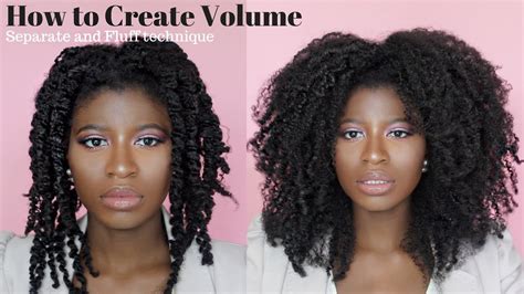 How To Separate And Fluff Natural Hair To Get Maximum Volume Youtube