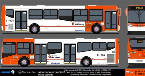 Desenho De Nibus Paulista Caio Mondego L Piso Baixo Transppass