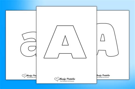 Printable Bubble Letter A Templates Mandys Printables