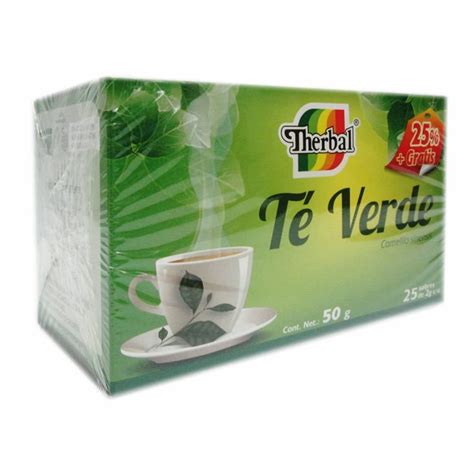 Té verde Therbal 25 sobres de 2 g c u Walmart