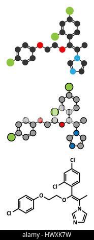 Omoconazole Antifungal Drug Molecule Skeletal Formula Stock Vector