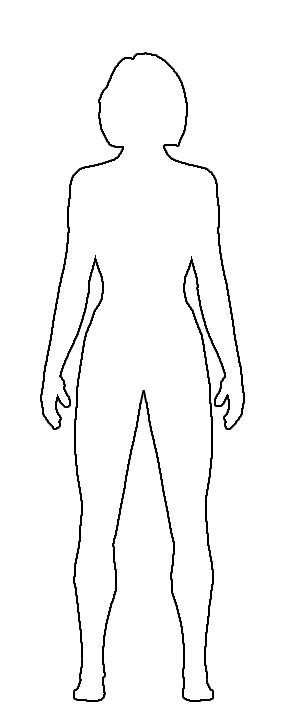 Female Human Body Outline Clipart