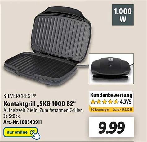 Silvercrest Kontaktgrill Skg B Angebot Bei Lidl