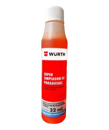 Super Limpiador Parabrisas Concentrado 32 Ml Wurth 12 Pzas