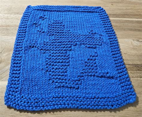 Mermaid Dishcloth Blue Ocean Washcloth Knit Cotton Nautical Kitchen