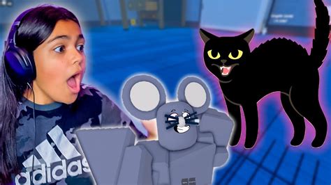 Virei Um Ratinho Nesse Jogo E Escapei Do Gato Gigante Roblox Escape