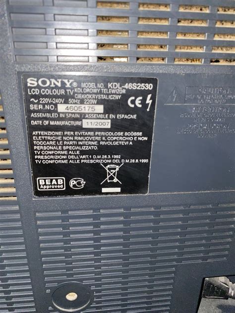 Telewizor SONY BRAVIA 46 cali KDL 46S2530 OKAZJA Łowicz OLX pl