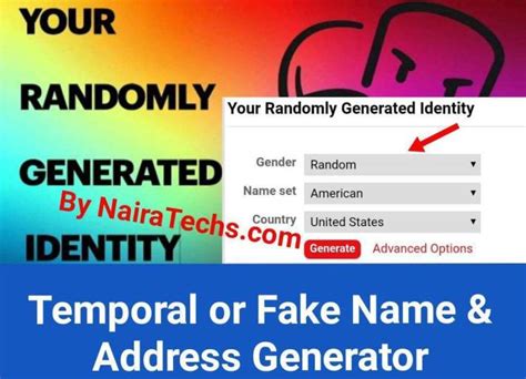 Temporary/Fake Name and Address Generator List For All Countries ...