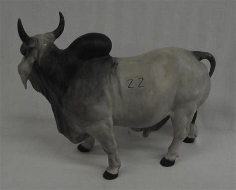 Ceramic Brahma Bull Figure