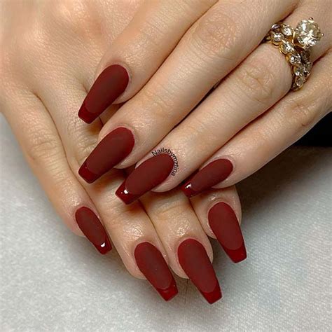 Red Matte Nail Designs