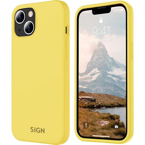 Sign Liquid Silicone Case För Iphone 15 Plus Gul