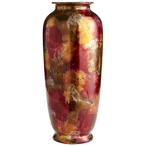 Red And Gold Foil Ceramic Vase Red Ceramic Vase Ceramic Vase Vase