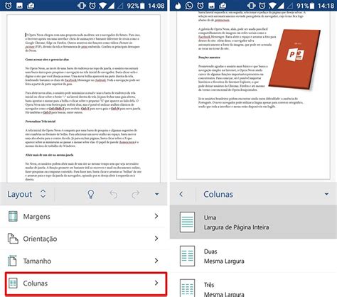 Word para Android como configurar as páginas do seu documento Dicas