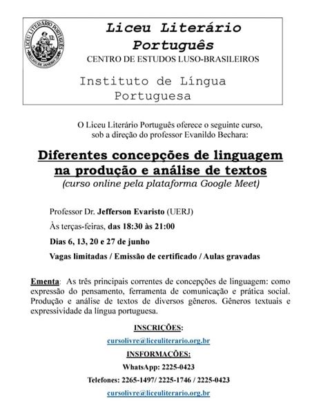 Diferentes Concepções De Linguagem Na Produção E Análise De Textos