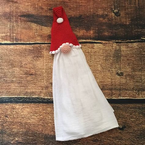 Gnome Hanging Dish Towel Topper Scandinavian Christmas Etsy