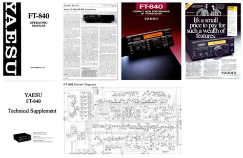 YAESU FT 840 PHOTOCOPY Operating Tech Manual Schematics Brochure