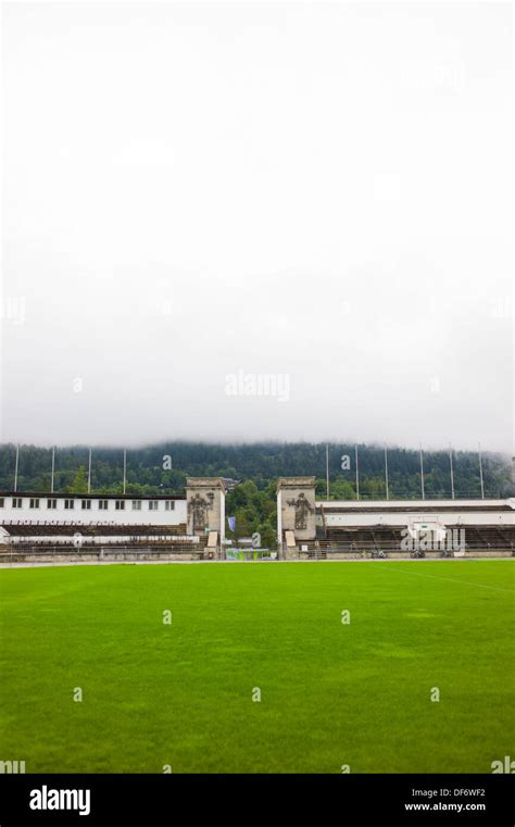 Olympic Ski Jump Stadium Garmisch Partenkirchen Bavaria Germany Stock