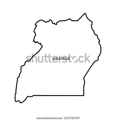 Outline Map Uganda Vector Design Template Stock Vector Royalty Free