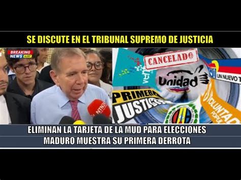 URGENTE CIRCULA FALLO Del TSJ ELIMINAN TARJETA MUD MADURO ESTA