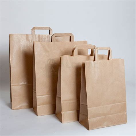 BOLSA DE PAPEL KRAFT CON MANILLA 10 Unidades Esquina Blanca SpA