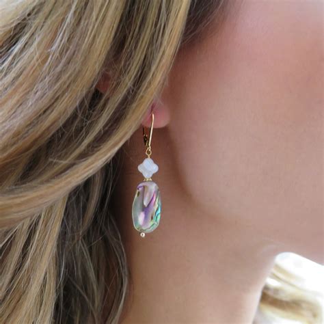 Abalone Mother Of Pearl Earrings