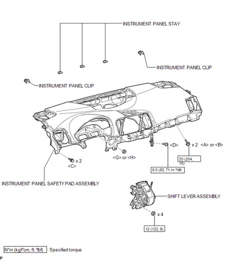 Toyota Venza Components Instrument Panel Safety Pad Service Manual