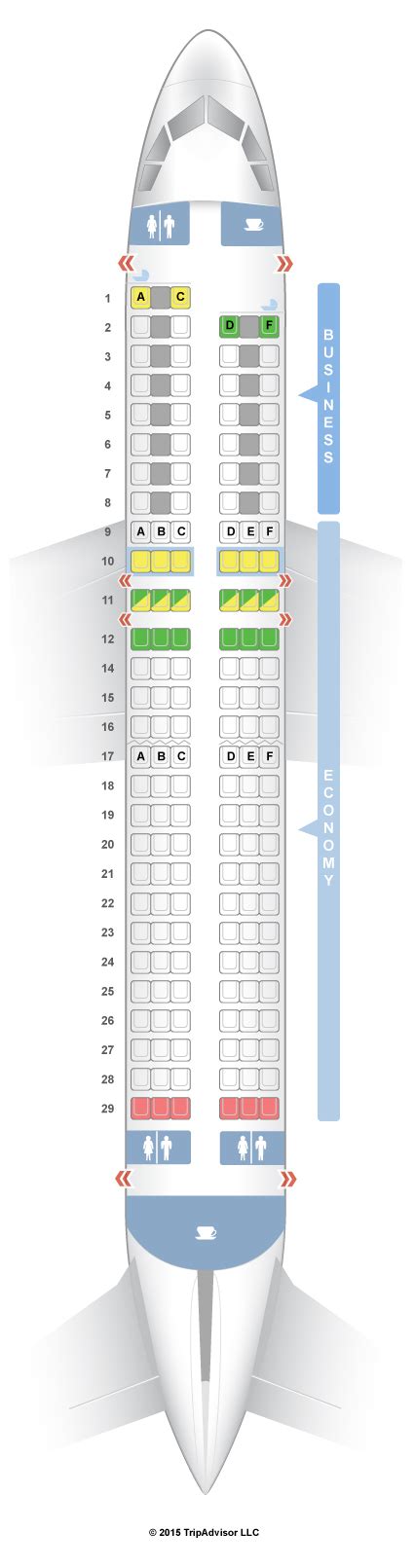 SeatGuru Seat Map Air France Airbus A320 (320) Europe V1