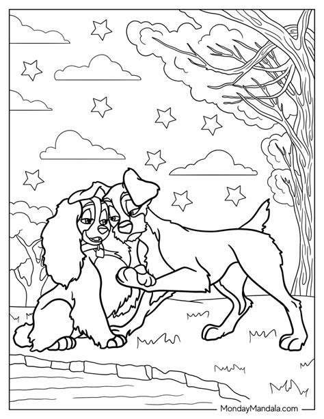 Lady And Tramp Coloring Pages