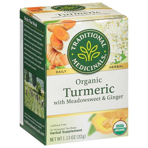 Traditional Medicinals Organic Turmeric Tea Shop Tea At H E B