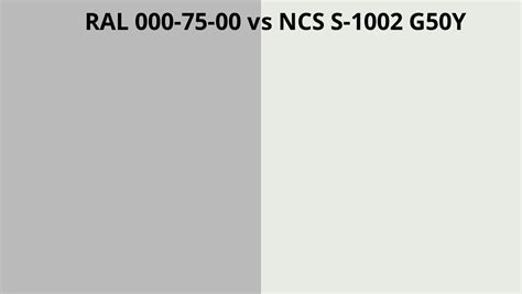 Ral 000 75 00 Vs Ncs S 1002 G50y Ral Colour Chart Uk