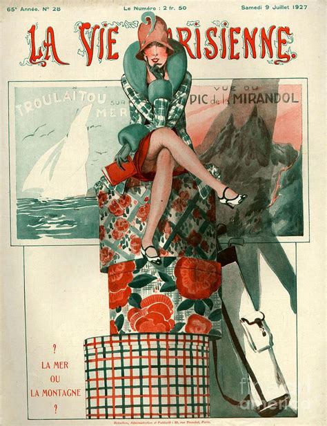 1920s France La Vie Parisienne Magazine Drawing Art Deco Illustration