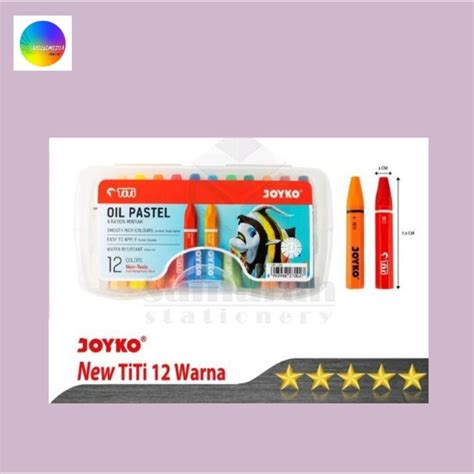 Jual Krayon New TiTi Joyko 12 Warna Krayon Minyak Isi 12 W Crayon