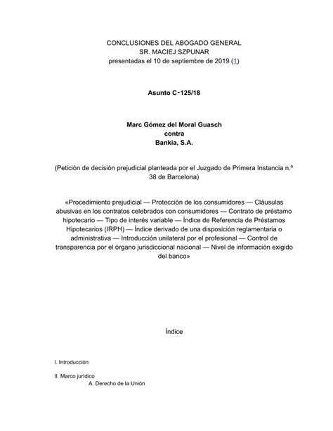 Pdf Conclusiones Del Abogado General Conclusiones