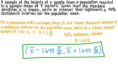 Question Video Calculating Confidence Intervals Nagwa