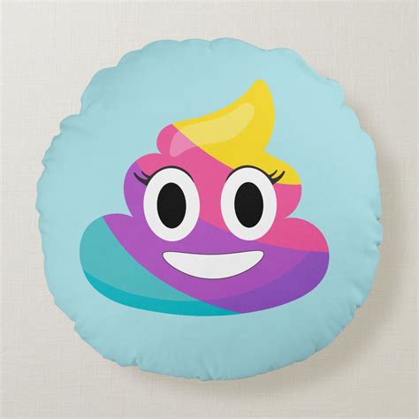 Rainbow Poop Emoji Pillow | Zazzle